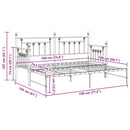 vidaXL Nappali ágykeret fejtámlával Fekete 75 x 190 cm Acél
