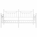 vidaXL Nappali ágykeret fejtámlával Fehér 90 x 190 cm Acél