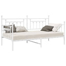 vidaXL Nappali ágykeret fejtámlával Fehér 90 x 200 cm Acél