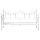 vidaXL Nappali ágykeret fejtámlával Fehér 75 x 190 cm Acél