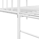 vidaXL Nappali ágykeret fejtámlával Fehér 80 x 200 cm Acél