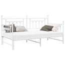 vidaXL Nappali ágykeret fejtámlával Fehér 107 x 203 cm Acél