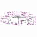 vidaXL Ágykeret fiókokkal fiókkal Régi fa 120 x 200 cm Faanyag