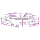 vidaXL Ágykeret fiókokkal fiókkal kézműves tölgy 140 x 190 cm Faanyag