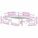 vidaXL Ágykeret fiókokkal fiókkal kézműves tölgy 120 x 190 cm Faanyag