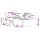 vidaXL Ágykeret fiókokkal fiókkal kézműves tölgy 90 x 190 cm Faanyag