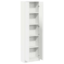 vidaXL Ruhásszekrény polcokkal ajtóval Fehér 55 x 25 x 189 cm Faanyag