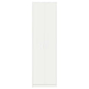 vidaXL Ruhásszekrény polcokkal ajtóval Fehér 55 x 25 x 189 cm Faanyag