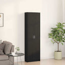 vidaXL Ruhásszekrény polcokkal Musta tammi 55 x 25 x 189 cm Faanyag