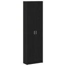 vidaXL Ruhásszekrény polcokkal Musta tammi 55 x 25 x 189 cm Faanyag