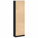 vidaXL Ruhásszekrény polcokkal Musta tammi 55 x 25 x 189 cm Faanyag