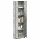 vidaXL Ruhásszekrény polcokkal Beton szürke 55 x 25 x 189 cm Faanyag