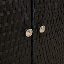 vidaXL Tárolószekrény tárolóval Fekete 100 x 36 x 102 cm Rattan