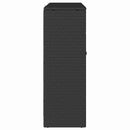 vidaXL Tárolószekrény tárolóval Fekete 100 x 36 x 102 cm Rattan