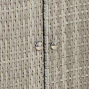 vidaXL Tárolószekrény tárolóval Világosszürke 100 x 36 x 102 cm Rattan