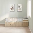 vidaXL Ágykeret tárolóval tárolóval sonoma tölgy 80 x 200 cm Faanyag