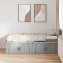 vidaXL Ágykeret tárolóval tárolóval Szürke sonoma 80 x 200 cm Faanyag