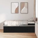 vidaXL Ágykeret tárolóval tárolóval Musta tammi 75 x 190 cm Faanyag
