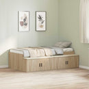 vidaXL Ágykeret tárolóval tárolóval sonoma tölgy 75 x 190 cm Faanyag