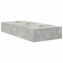 vidaXL Ágykeret tárolóval Beton szürke 90 x 200 cm Faanyag
