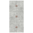 vidaXL Ágykeret tárolóval Beton szürke 90 x 200 cm Faanyag