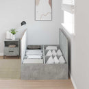 vidaXL Ágykeret tárolóval Beton szürke 100 x 200 cm Faanyag