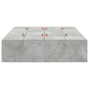 vidaXL Ágykeret tárolóval Beton szürke 120 x 200 cm Faanyag