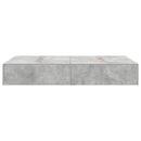 vidaXL Ágykeret tárolóval Beton szürke 120 x 200 cm Faanyag
