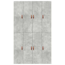 vidaXL Ágykeret tárolóval Beton szürke 120 x 200 cm Faanyag