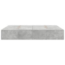 vidaXL Ágykeret tárolóval Beton szürke 150 x 200 cm Faanyag