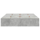 vidaXL Ágykeret tárolóval Beton szürke 135 x 190 cm Faanyag