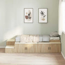 vidaXL Ágykeret tárolóval Sonoma tölgy 244 x 118 x 53.5 cm Faanyag