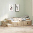 vidaXL Ágykeret tárolóval Sonoma tölgy 244 x 118 x 53.5 cm Faanyag