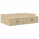 vidaXL Ágykeret tárolóval Sonoma tölgy 244 x 118 x 53.5 cm Faanyag