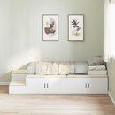 vidaXL Ágykeret tárolóval fiókkal Fehér 244 x 127 x 53.5 cm Faanyag