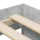vidaXL Ágykeret tárolóval Beton Szürke 244 x 127 x 53.5 cm Faanyag