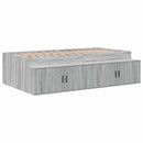 vidaXL Ágykeret tárolóval Szürke sonoma 234 x 118 x 53.5 cm Faanyag