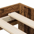 vidaXL Ágykeret tárolóval fiókkal Régi fa 234 x 103 x 53.5 cm Faanyag