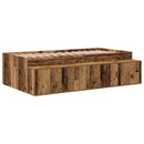 vidaXL Ágykeret tárolóval fiókkal Régi fa 234 x 103 x 53.5 cm Faanyag