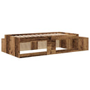 vidaXL Ágykeret tárolóval fiókkal Régi fa 234 x 103 x 53.5 cm Faanyag