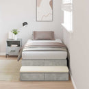 vidaXL Ágykeret tárolóval Beton Szürke 236.5 x 80 x 31.5 cm Faanyag
