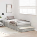 vidaXL Ágykeret tárolóval Beton Szürke 236.5 x 80 x 31.5 cm Faanyag