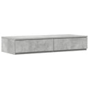 vidaXL Ágykeret tárolóval Beton Szürke 236.5 x 80 x 31.5 cm Faanyag