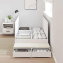 vidaXL Ágykeret tárolóval fiókkal Fehér 236.5 x 90 x 31.5 cm Faanyag