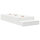 vidaXL Ágykeret tárolóval fiókkal Fehér 236.5 x 90 x 31.5 cm Faanyag