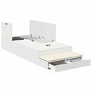 vidaXL Ágykeret tárolóval fiókkal Fehér 236.5 x 90 x 31.5 cm Faanyag
