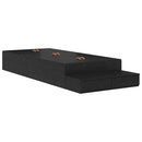 vidaXL Ágykeret tárolóval Musta tammi 236.5 x 90 x 31.5 cm Faanyag