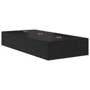 vidaXL Ágykeret tárolóval Musta tammi 236.5 x 90 x 31.5 cm Faanyag