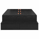 vidaXL Ágykeret tárolóval Musta tammi 236.5 x 90 x 31.5 cm Faanyag