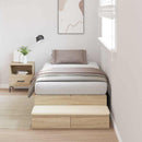 vidaXL Ágykeret tárolóval Sonoma tölgy 236.5 x 90 x 31.5 cm Faanyag